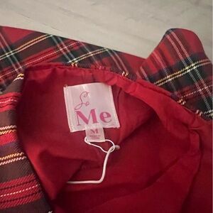 So Me Red and Black Plaid Skort